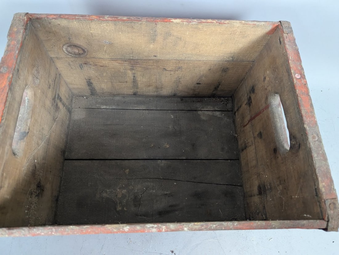 Vintage Red Rock Cola Wooden Crate Advertising Collectible from Westfield Wisconsin - 2