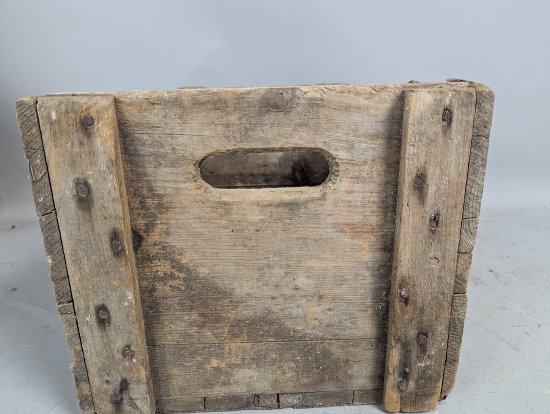 Vintage West Bend Lithia Co Wooden Beverage Crate Rustic Decor Advertising Collectible - 5