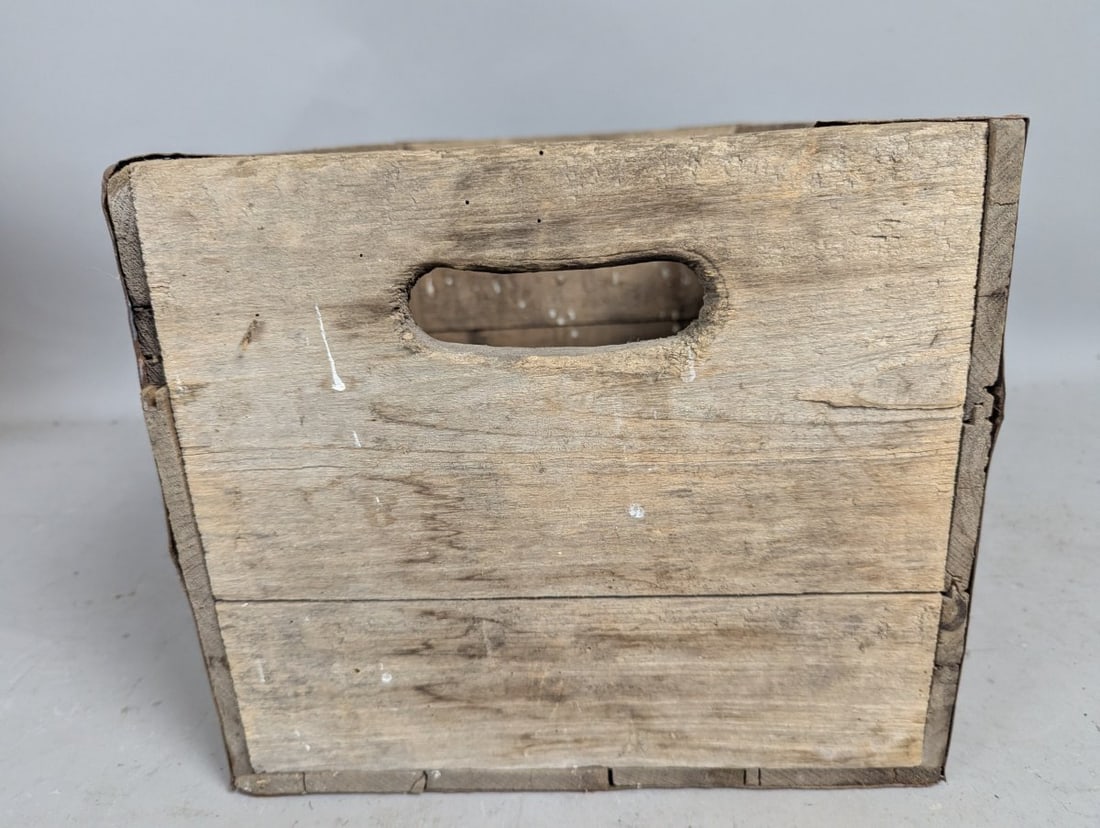 Vintage WIECO Beverages Wooden Crate Rustic Advertising Decor Marion Wisconsin - 3