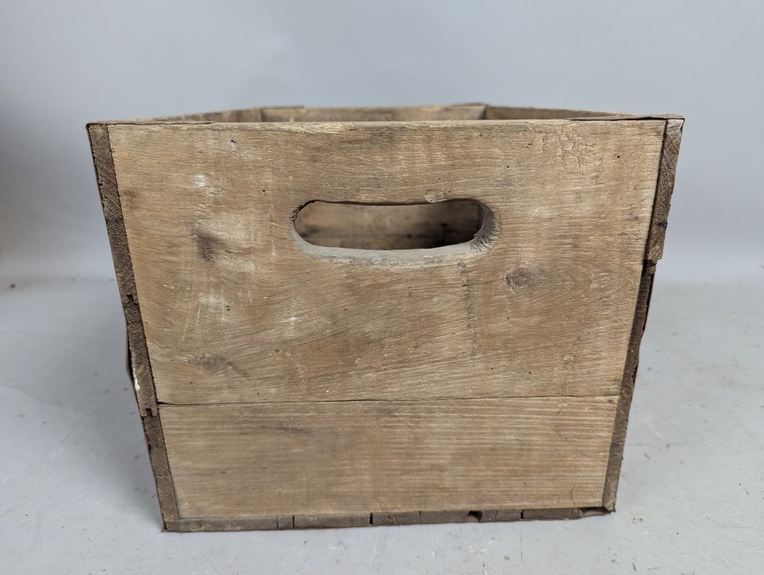 Vintage WIECO Beverages Wooden Crate Rustic Advertising Decor Marion Wisconsin - 5