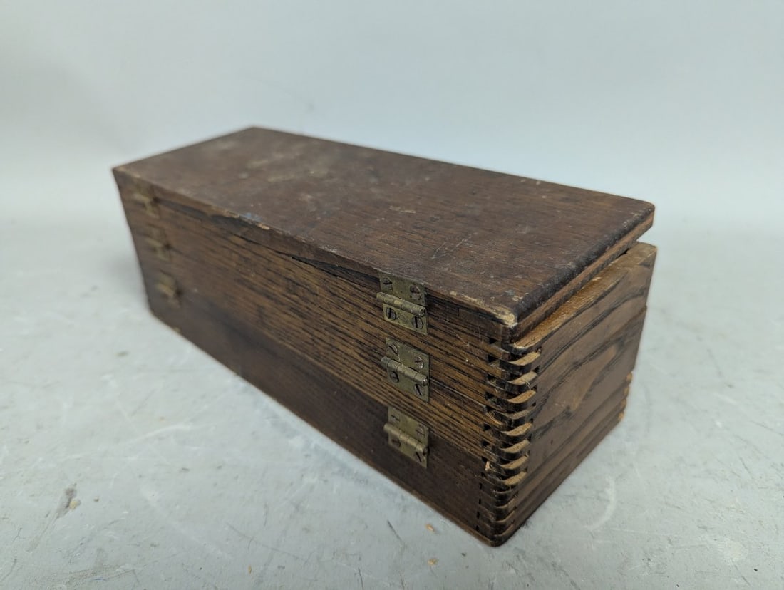 Vintage Russell Jennings Spur-Auger Bit Set Incomplete Wooden Box Collectible Tool - 6