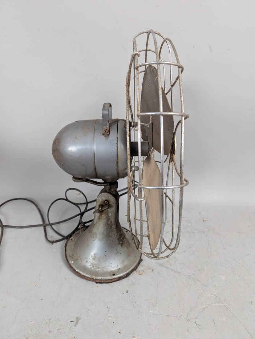 Vintage Emerson Electric Silver Swan Oscillating Fan Mid-Century 16 Inch Blades - 3