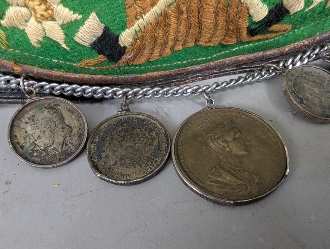 Vintage Alpine Ranzen Folk Art Belt with Coin Charms Unique Austria Bavaria Culture - 4