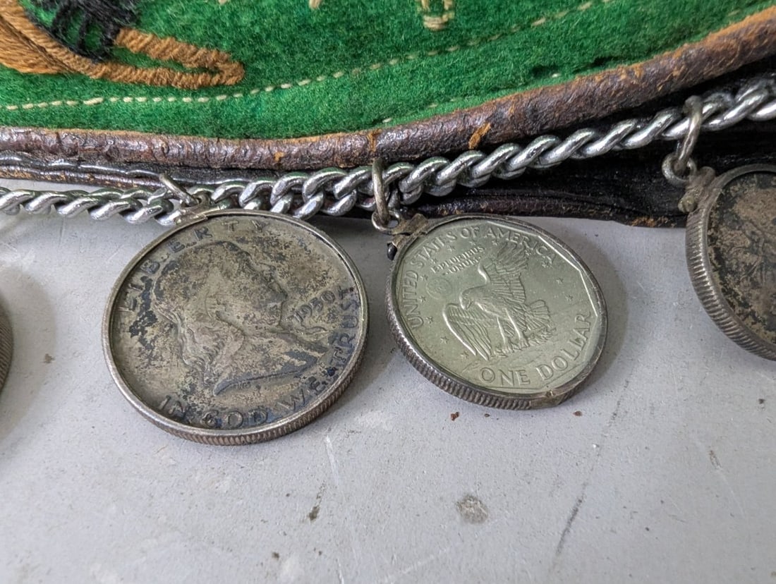 Vintage Alpine Ranzen Folk Art Belt with Coin Charms Unique Austria Bavaria Culture - 5