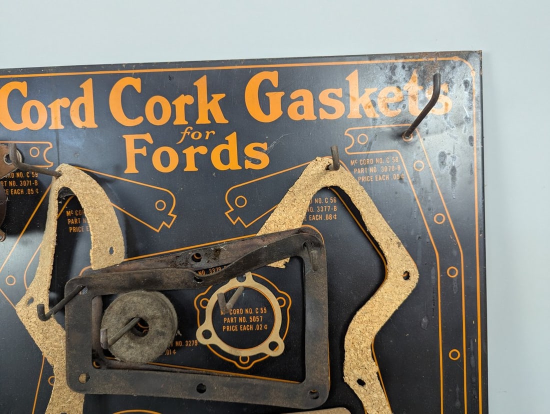 Antique McCord Gaskets for Fords Workshop Display Board Petroliana Model T Era - 3