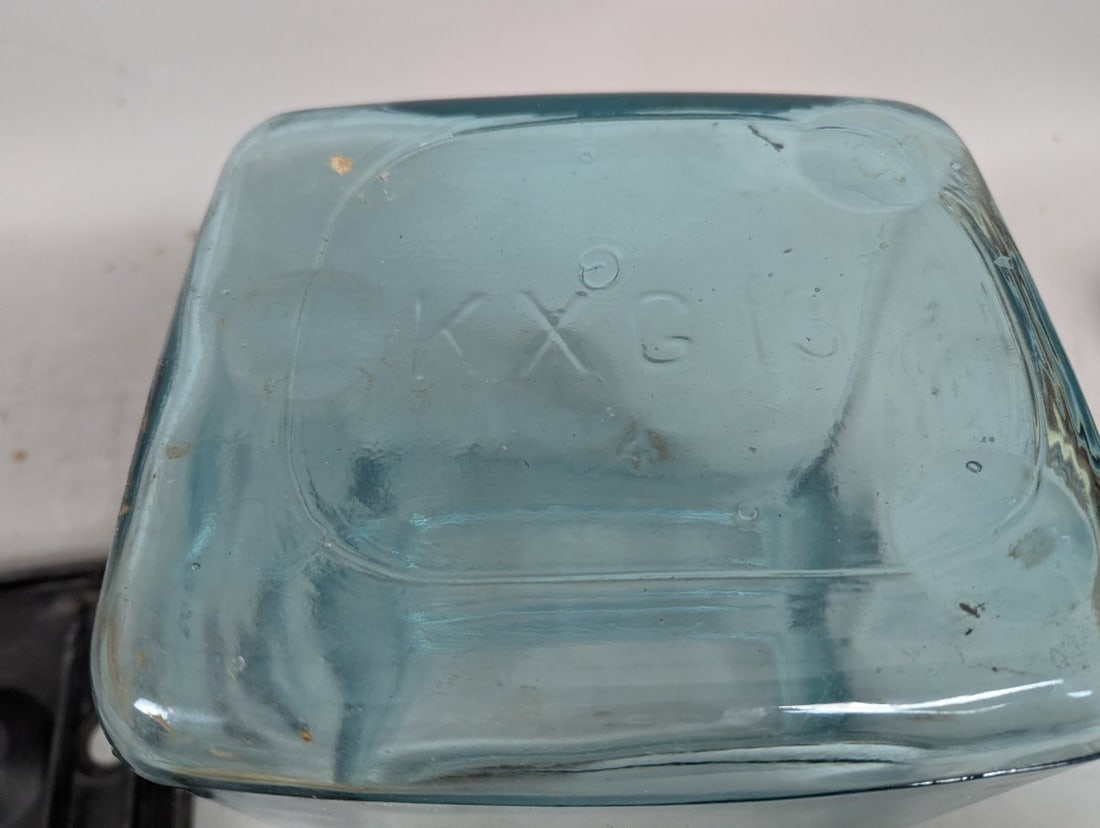 Antique Delco Light Glass Battery Jar with Lid Industrial Decor Vintage Collectible - 7