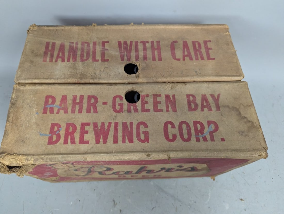 Vintage Rahr's Beer Cardboard Case with 7 oz. Bottle Collection from Green Bay Brewery - 2
