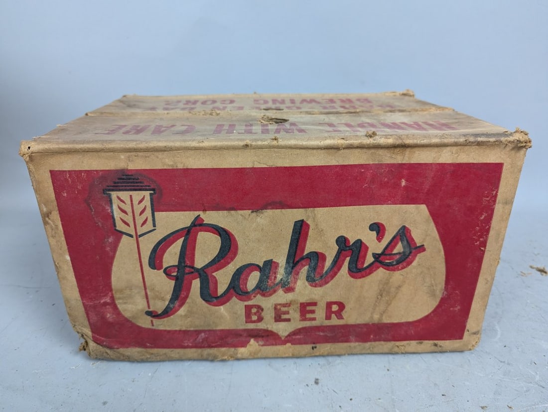 Vintage Rahr's Beer Cardboard Case with 7 oz. Bottle Collection from Green Bay Brewery - 6