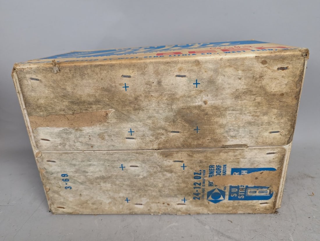 Vintage West Bend Lithia Beer Cardboard Case & Christmas Beer Bottles Breweriana Collectible - 8