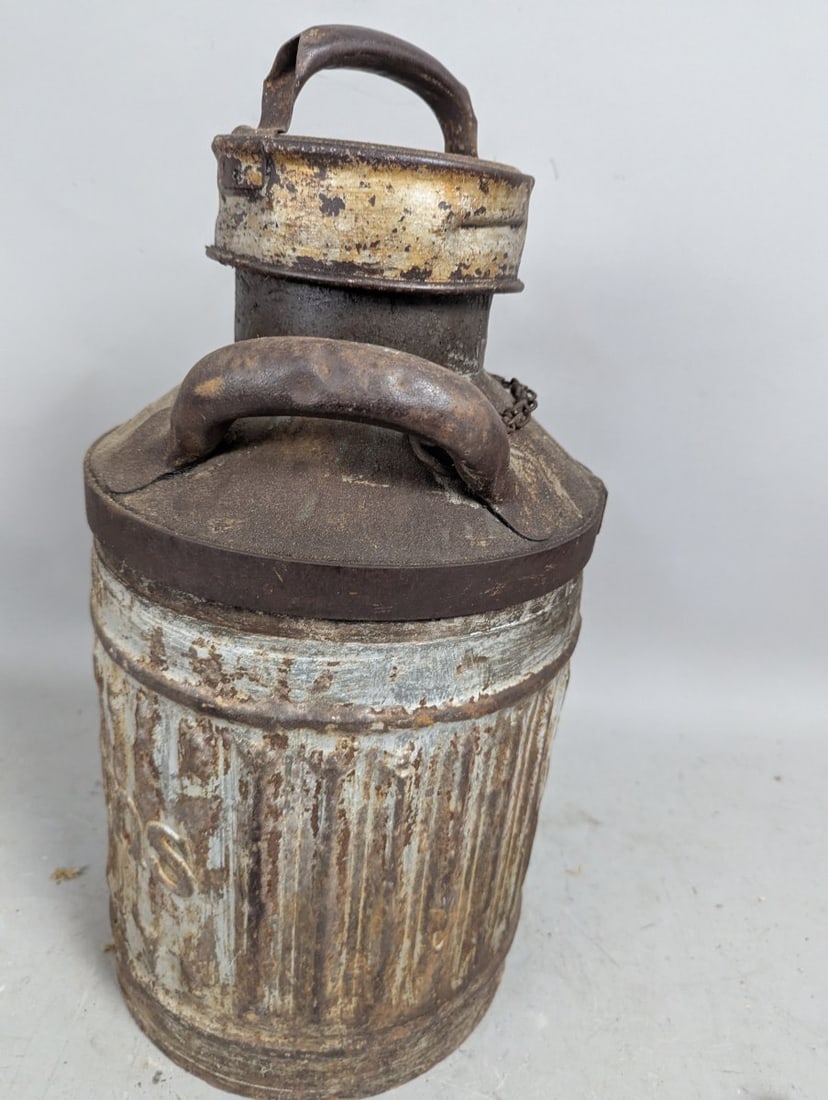 Vintage Wadhams 5-Gallon Oil Can Petroliana Collectible with Embossed Branding - 3