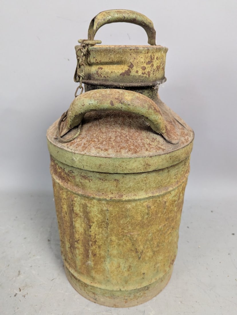 Vintage Waldham's & Co. Dairy Milk Can Rustic Decor Farmhouse Antique Collectible - 5