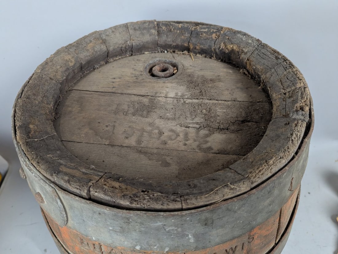 Antique Louis Ziegler Brewing Co Wooden Beer Barrel Unique Breweriana Collectible - 2