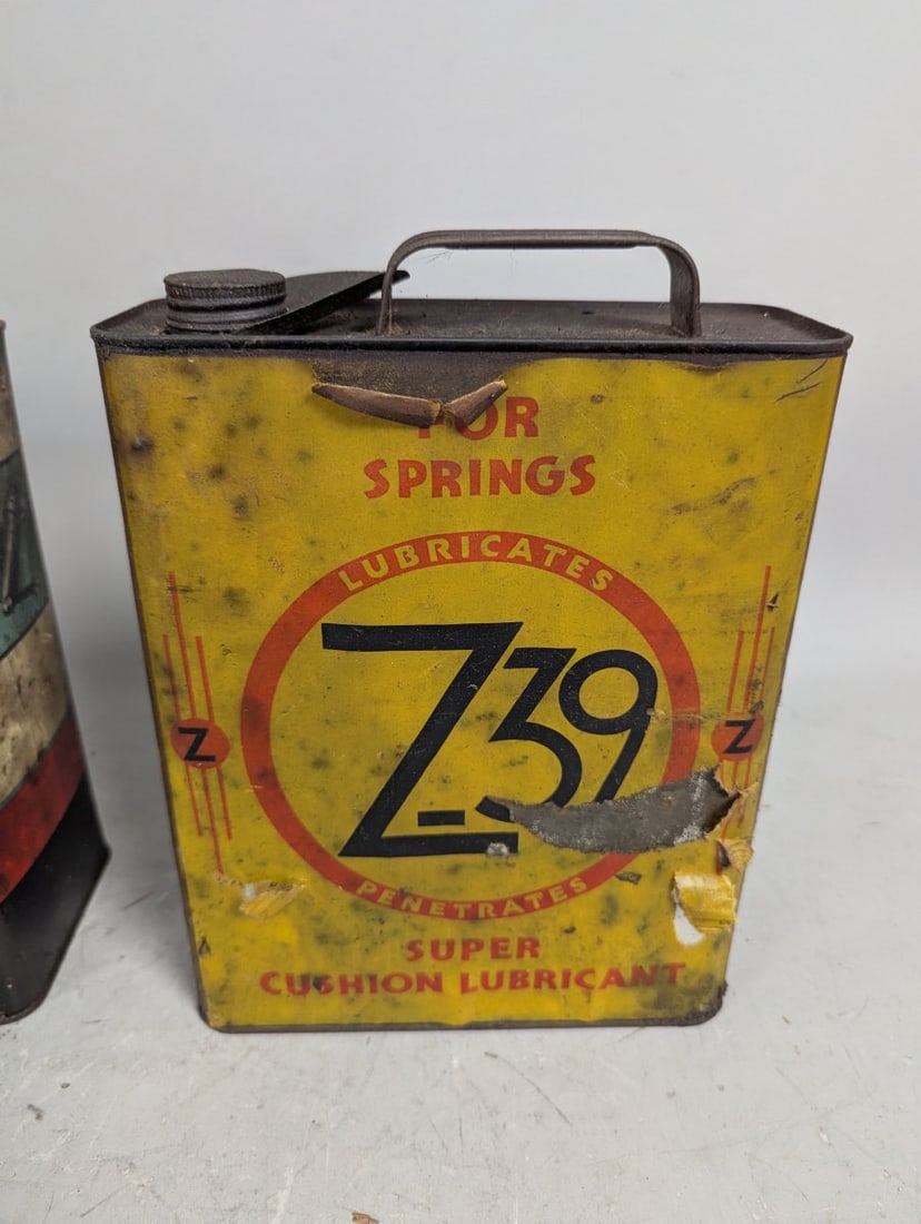 Collection of Vintage Automotive Oil Cans GM Standard Oil Whiz Z-Oils Petroliana - 2
