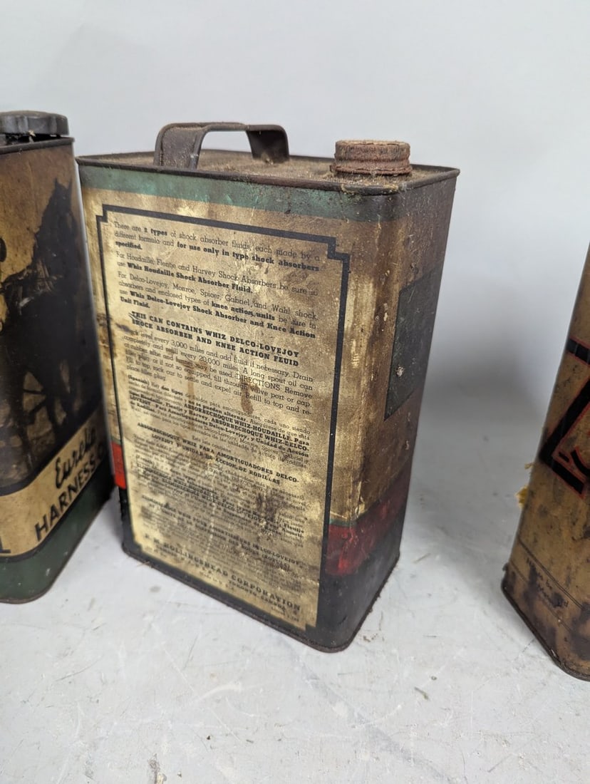 Collection of Vintage Automotive Oil Cans GM Standard Oil Whiz Z-Oils Petroliana - 5