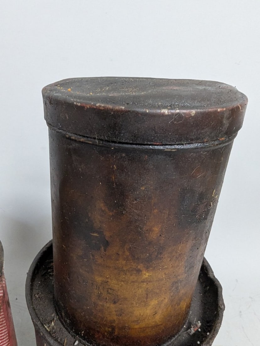 Vintage Petroliana Automotive Grease Cans Collection - Mobil, Lubriko and More - 5