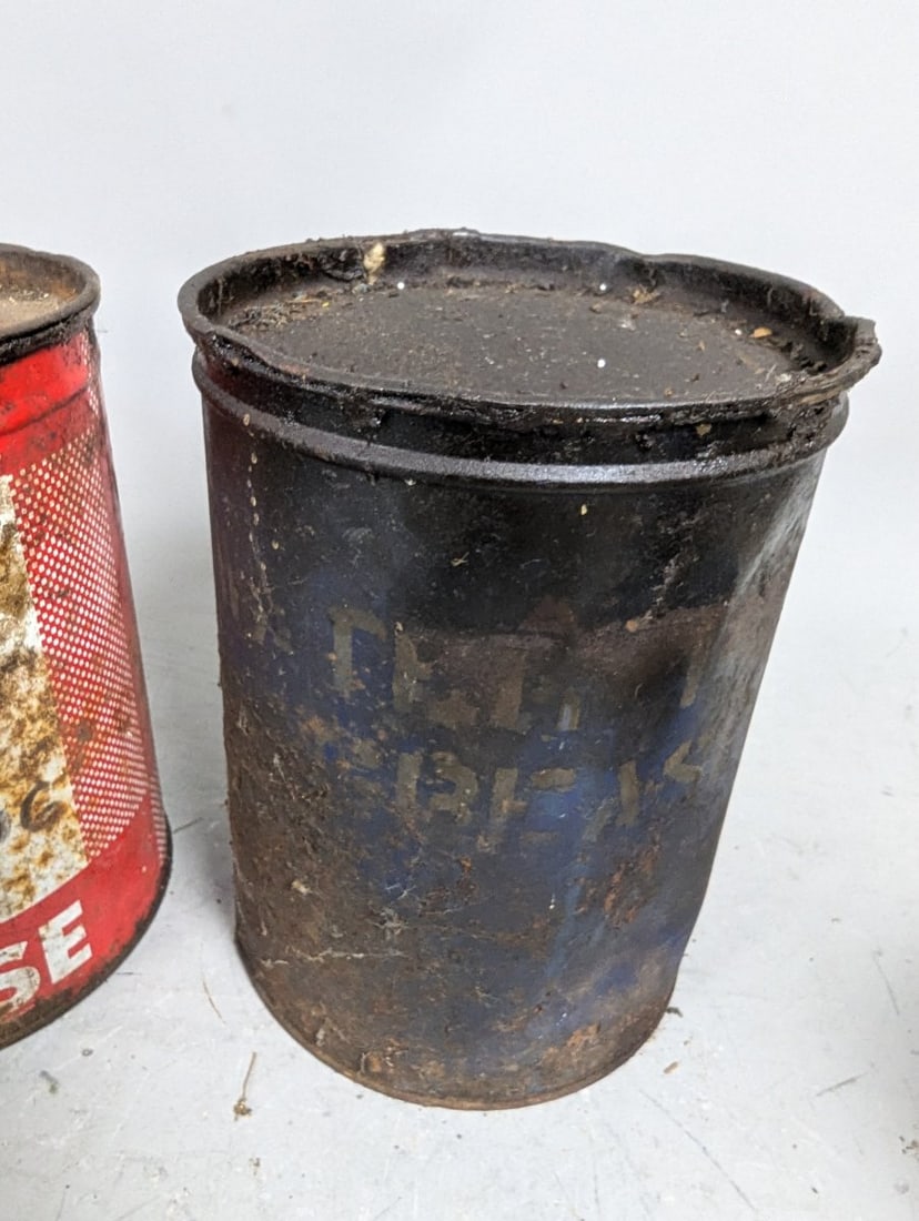 Vintage Petroliana Automotive Grease Cans Collection - Mobil, Lubriko and More - 6