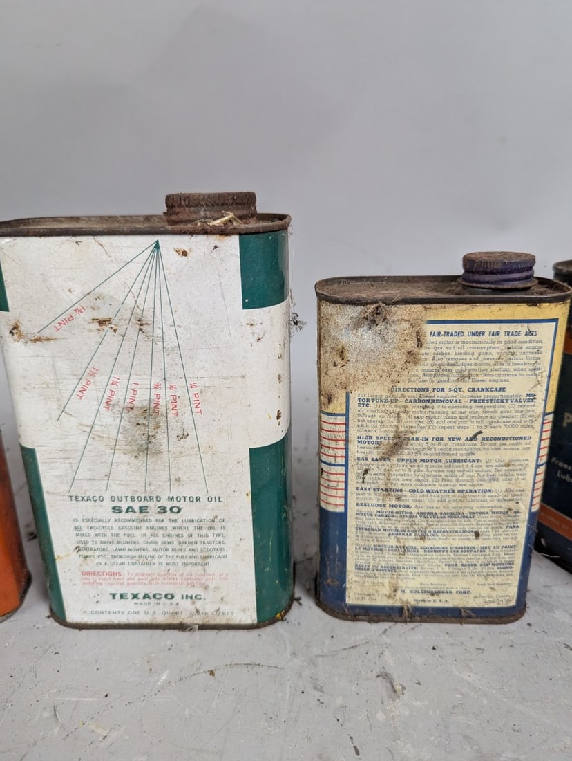 Vintage Automotive and Marine Metal Tins Collection - Petroliana and Automobilia - 5