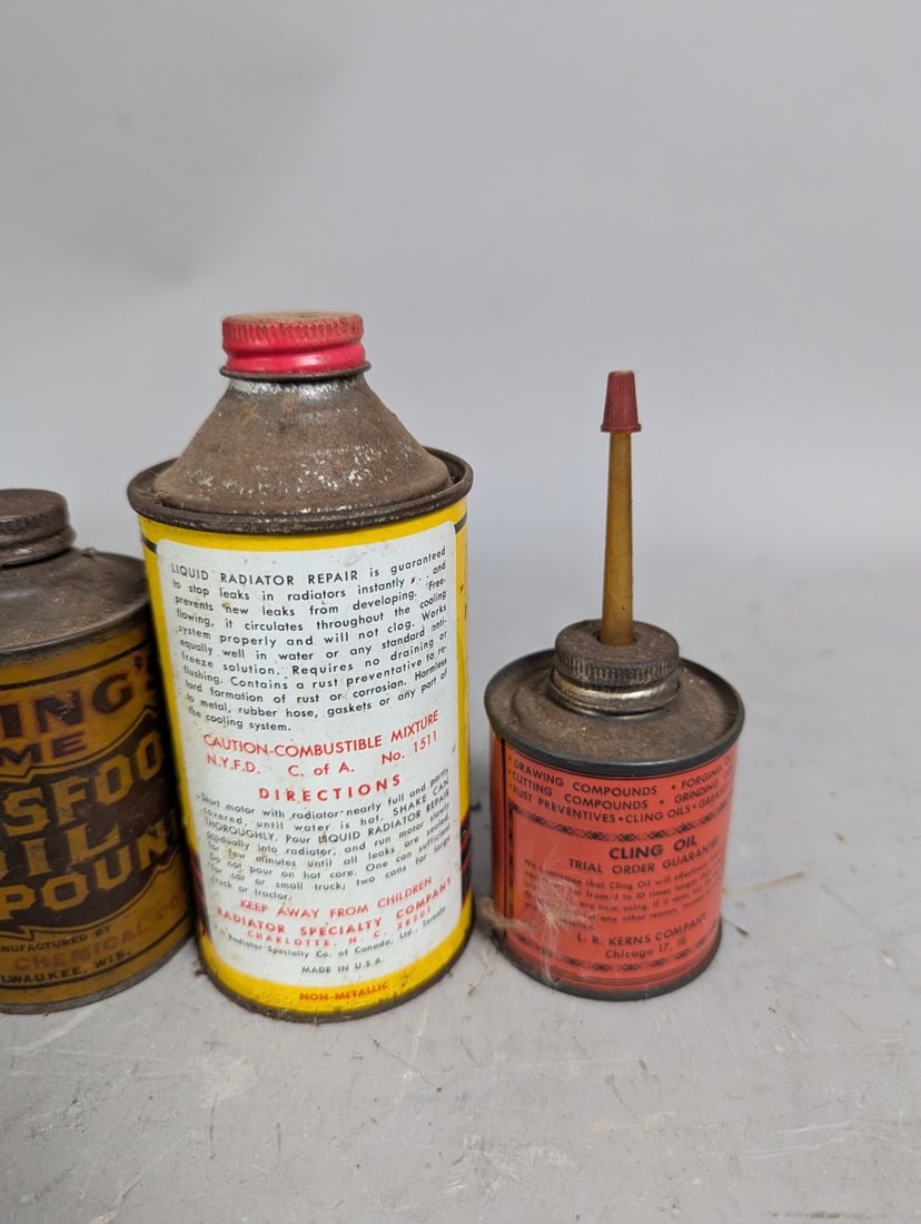 Vintage Automotive and Marine Metal Tins Collection - Petroliana and Automobilia - 7
