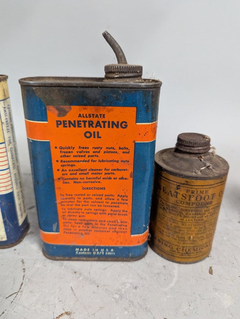 Vintage Automotive and Marine Metal Tins Collection - Petroliana and Automobilia - 9