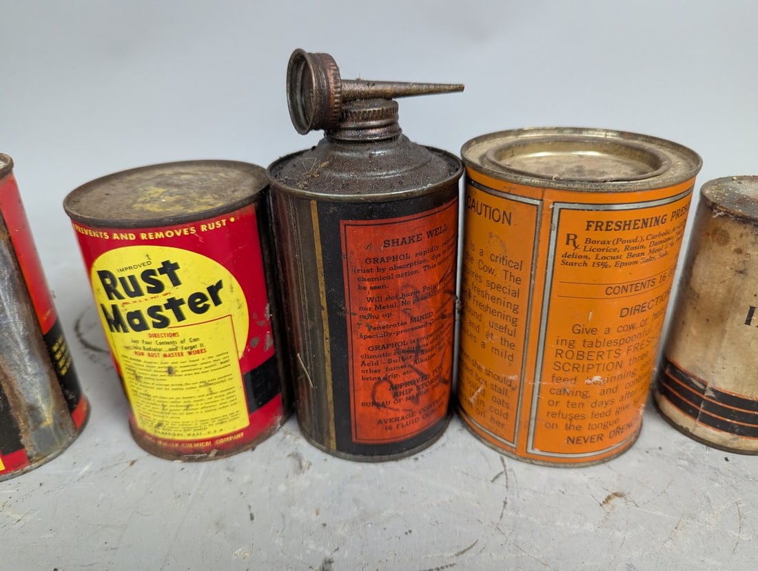 Vintage Automotive and Veterinary Cans Collection Garage Petroliana Dr. David Roberts - 5