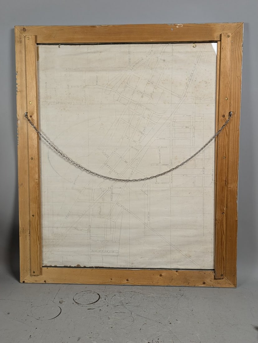 Historic Racine WI Map and Signed Advertising Poster by J.I. Case Plow Works - 11