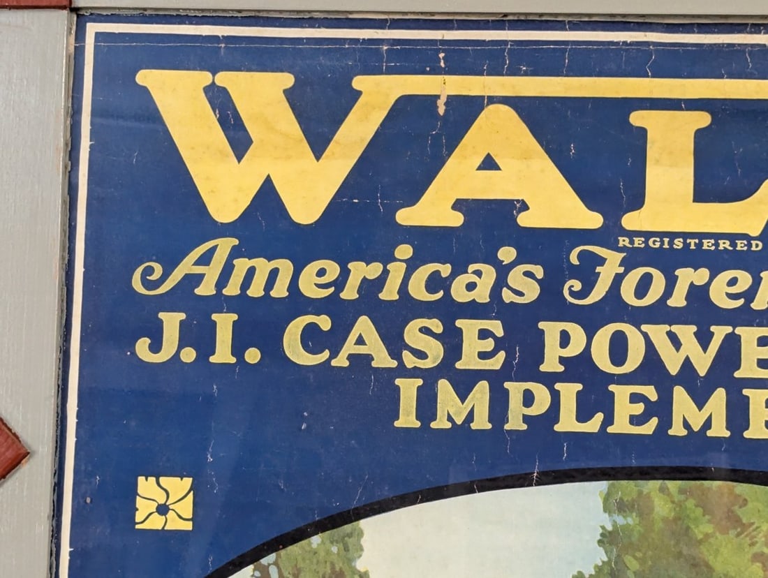 Historic Racine WI Map and Signed Advertising Poster by J.I. Case Plow Works - 3