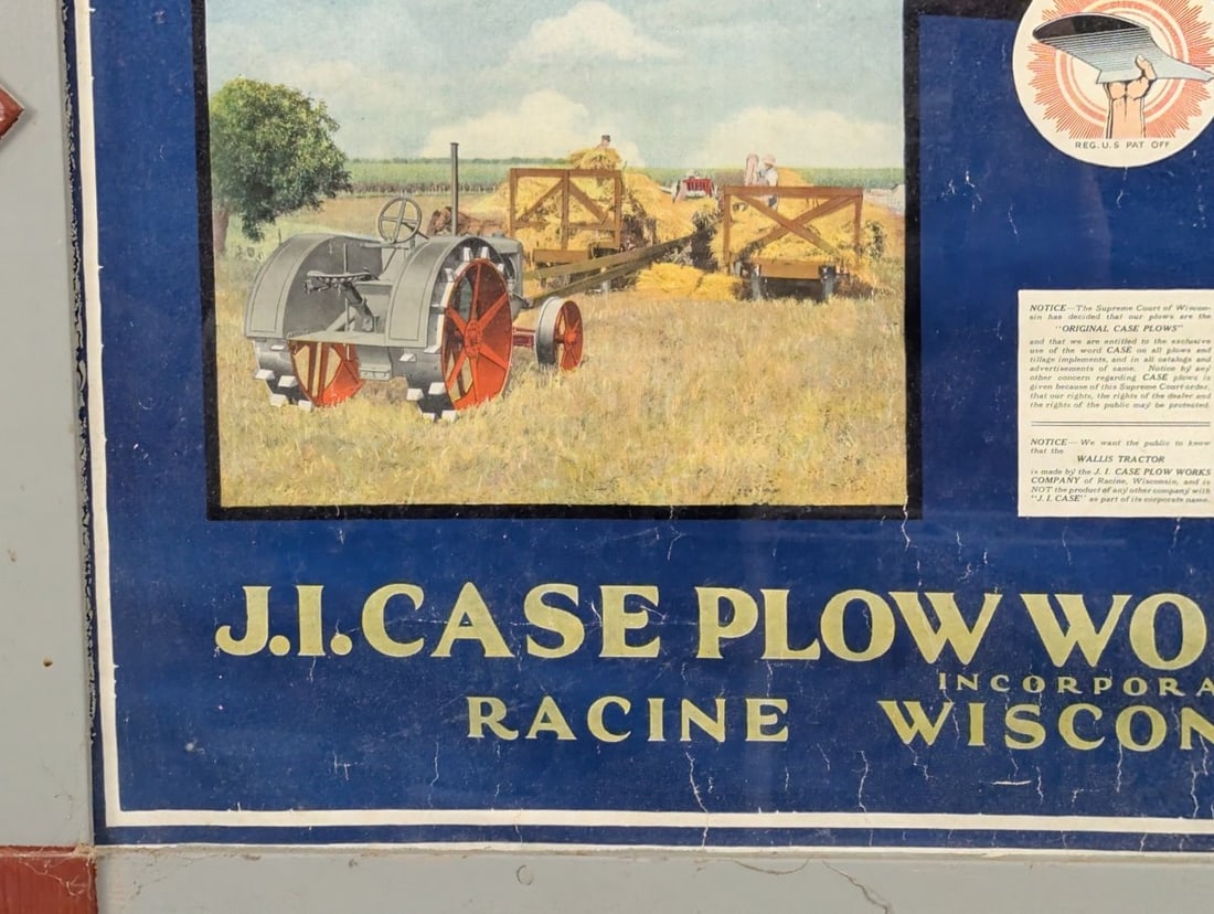 Historic Racine WI Map and Signed Advertising Poster by J.I. Case Plow Works - 7