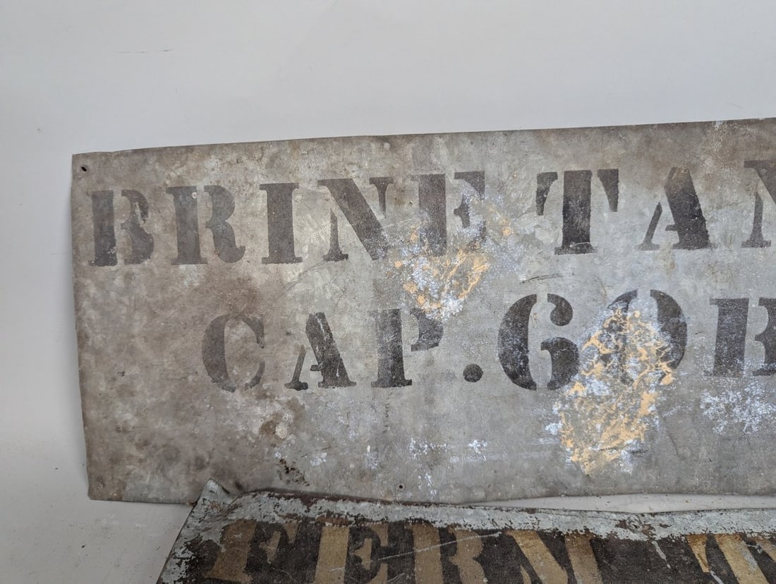 Vintage Industrial Galvanized Metal Signs for Decor Brewing Distillery Farmhouse Chic - 2