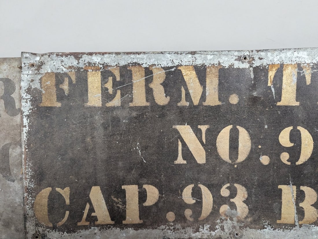 Vintage Industrial Galvanized Metal Signs for Decor Brewing Distillery Farmhouse Chic - 4