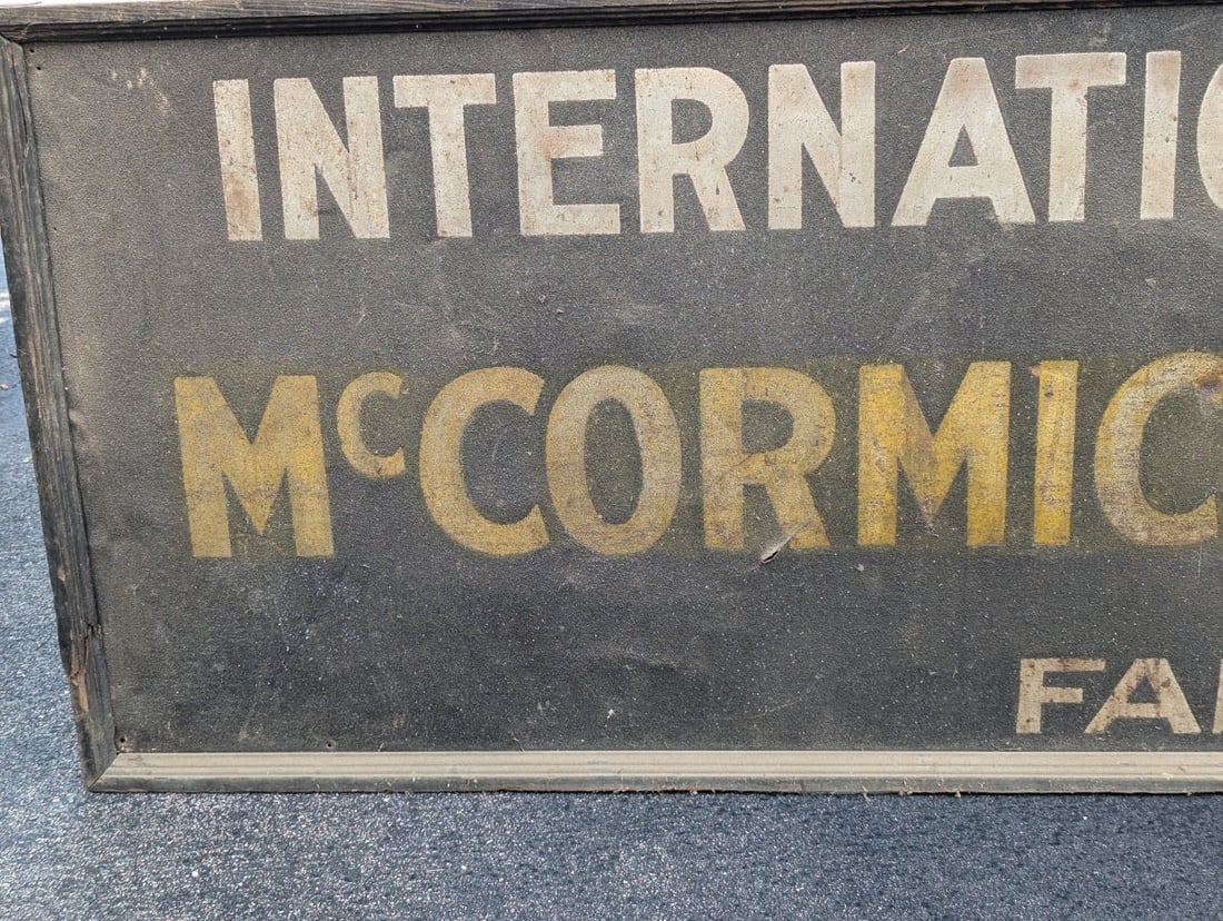 Vintage 10-Foot International Harvester McCormick-Deering Smalt Dealership Sign - 2