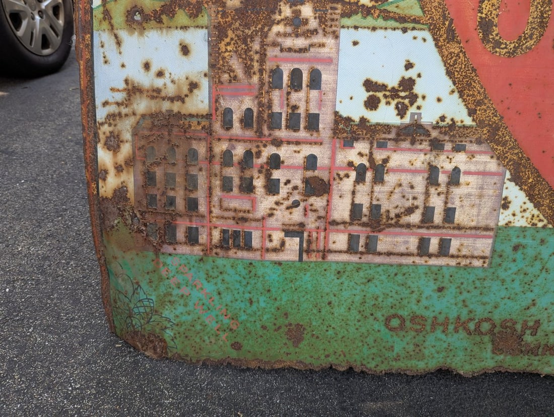 Vintage 1962 Chief Oshkosh Beer Billboard Sign Rare Brewery Decor Advertising Art - 8