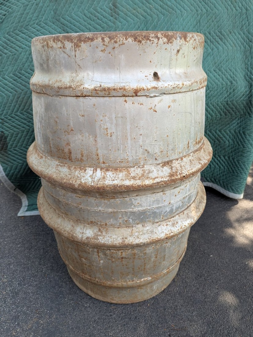 Antique West Bend Lithia Water Barrel Rustic Vintage Decor Metal Industrial - 4
