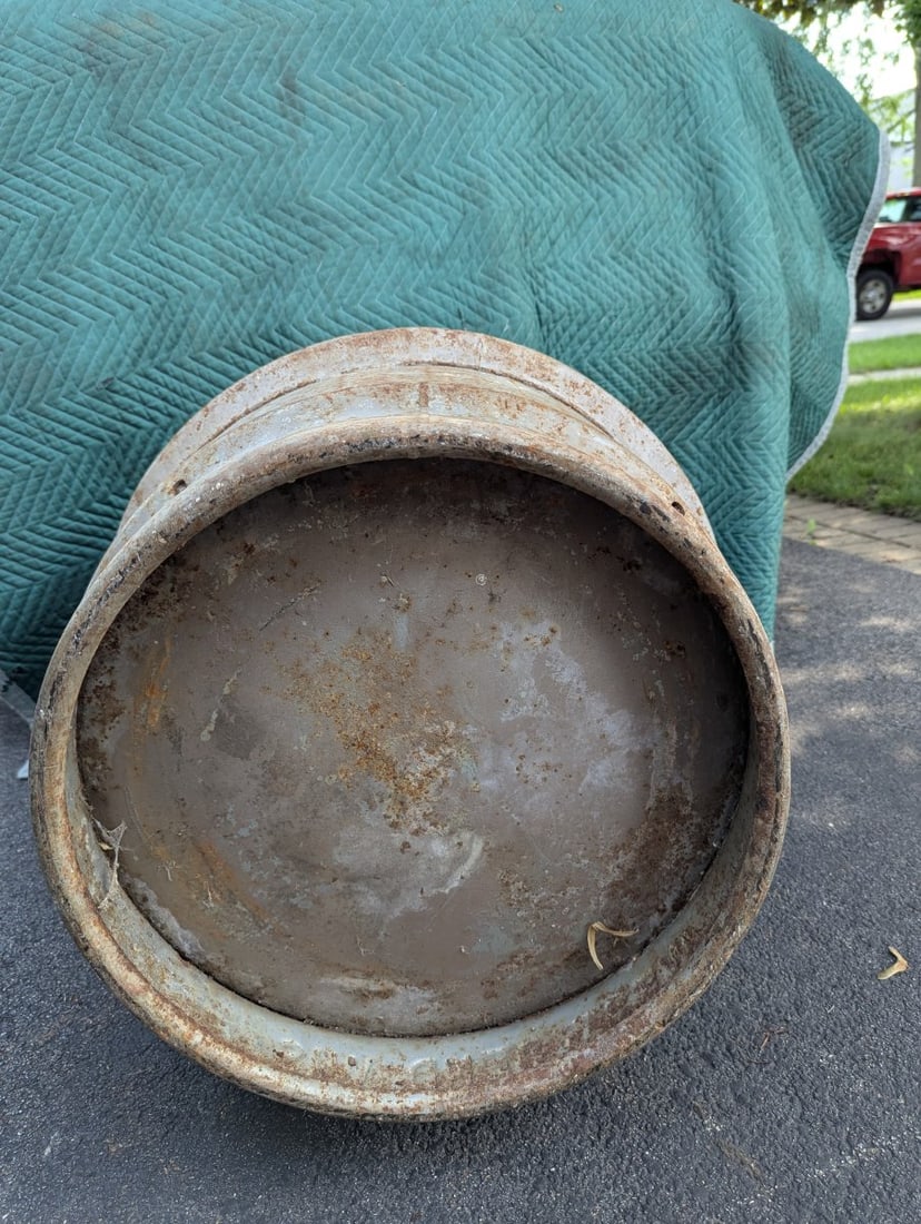 Antique West Bend Lithia Water Barrel Rustic Vintage Decor Metal Industrial - 5