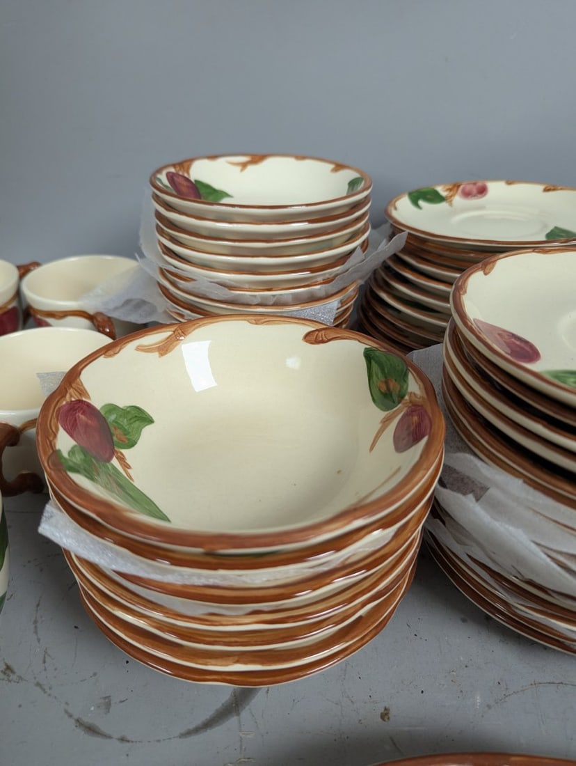 Franciscan Ceramics Apple Pattern Dinnerware Set With Serving Pieces Vintage - 11