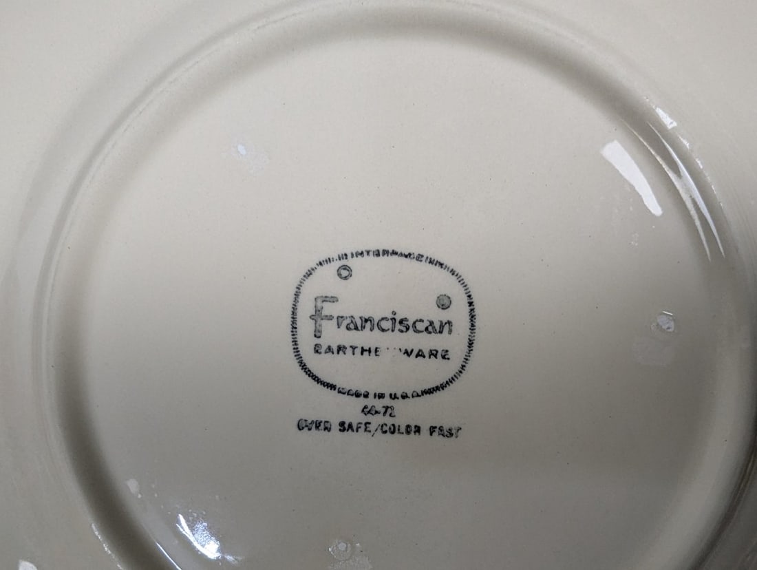 Franciscan Ceramics Apple Pattern Dinnerware Set With Serving Pieces Vintage - 13