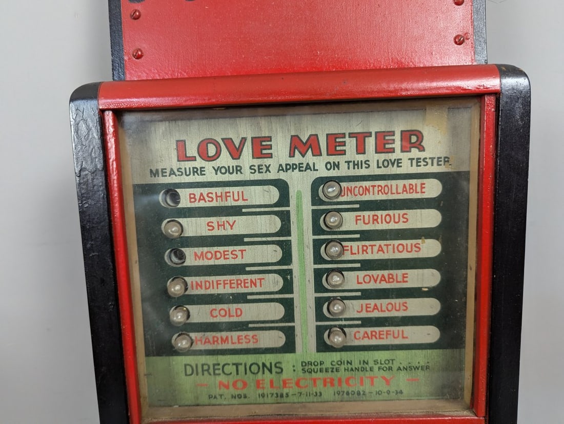 1930s ESCO Love Meter Coin-Operated Arcade Machine Vintage Collectible - 3