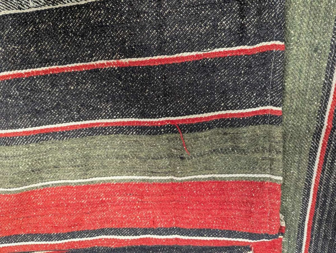 Lot of Vintage Striped Woven Rugs Hand-Woven Rag Rugs for Farmhouse Decor - 4