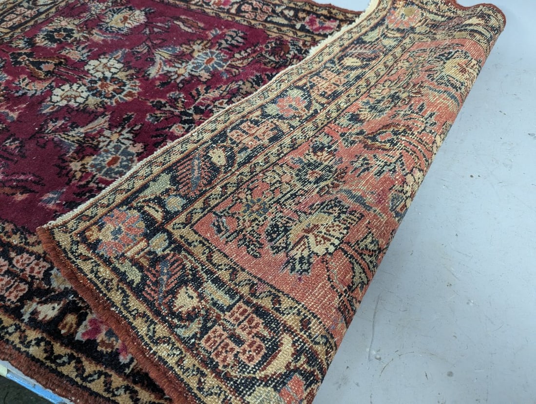 Vintage Persian-Style Floral Hand-Knotted Wool Rug Classic Design Unique Collector Piece - 10