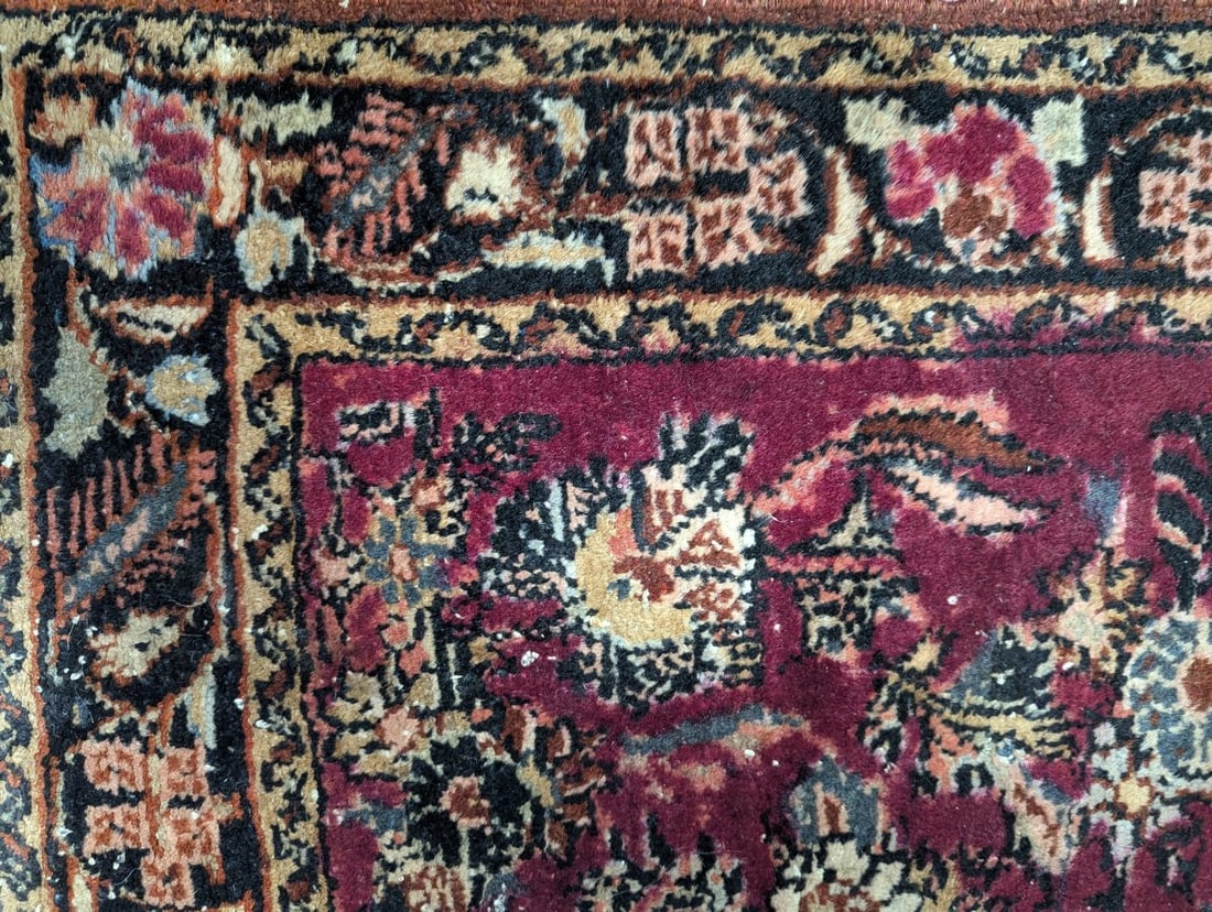 Vintage Persian-Style Floral Hand-Knotted Wool Rug Classic Design Unique Collector Piece - 7