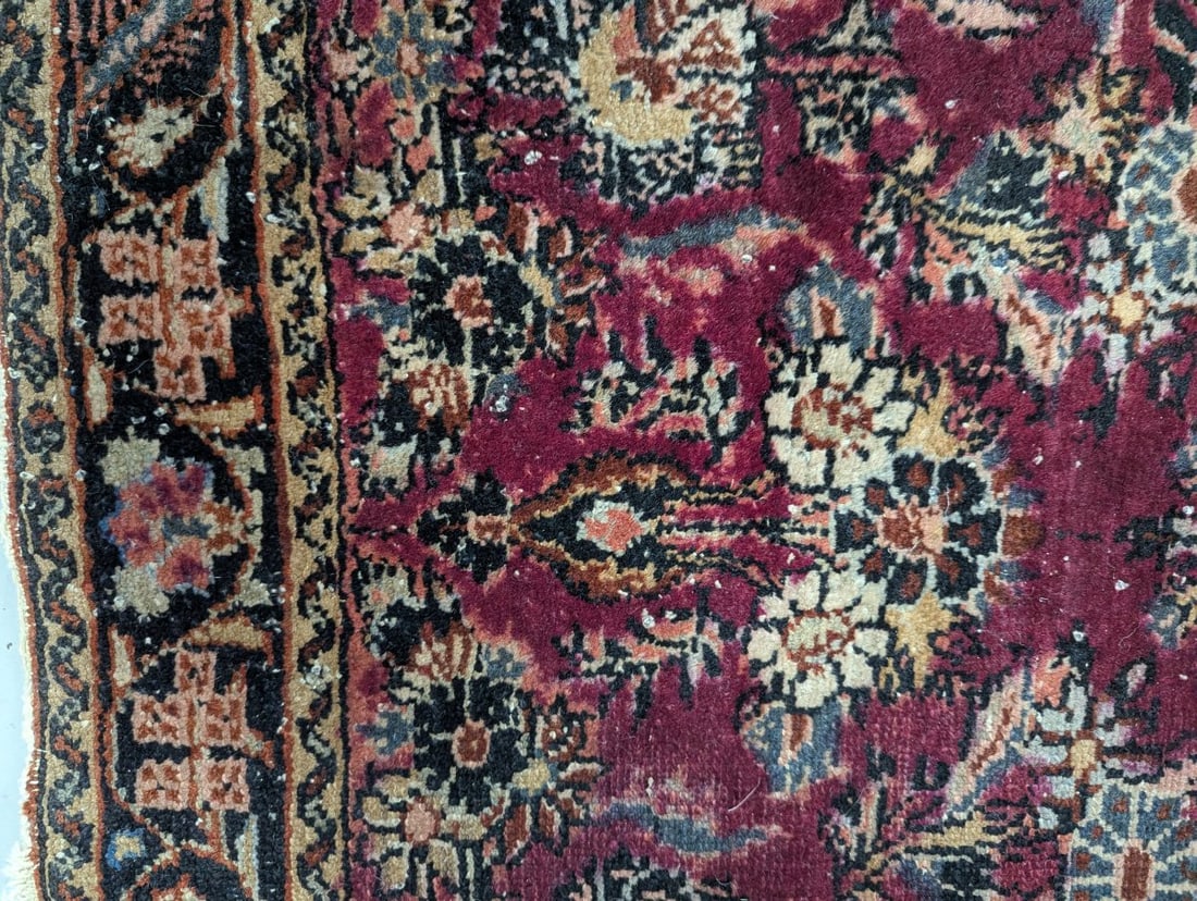 Vintage Persian-Style Floral Hand-Knotted Wool Rug Classic Design Unique Collector Piece - 8