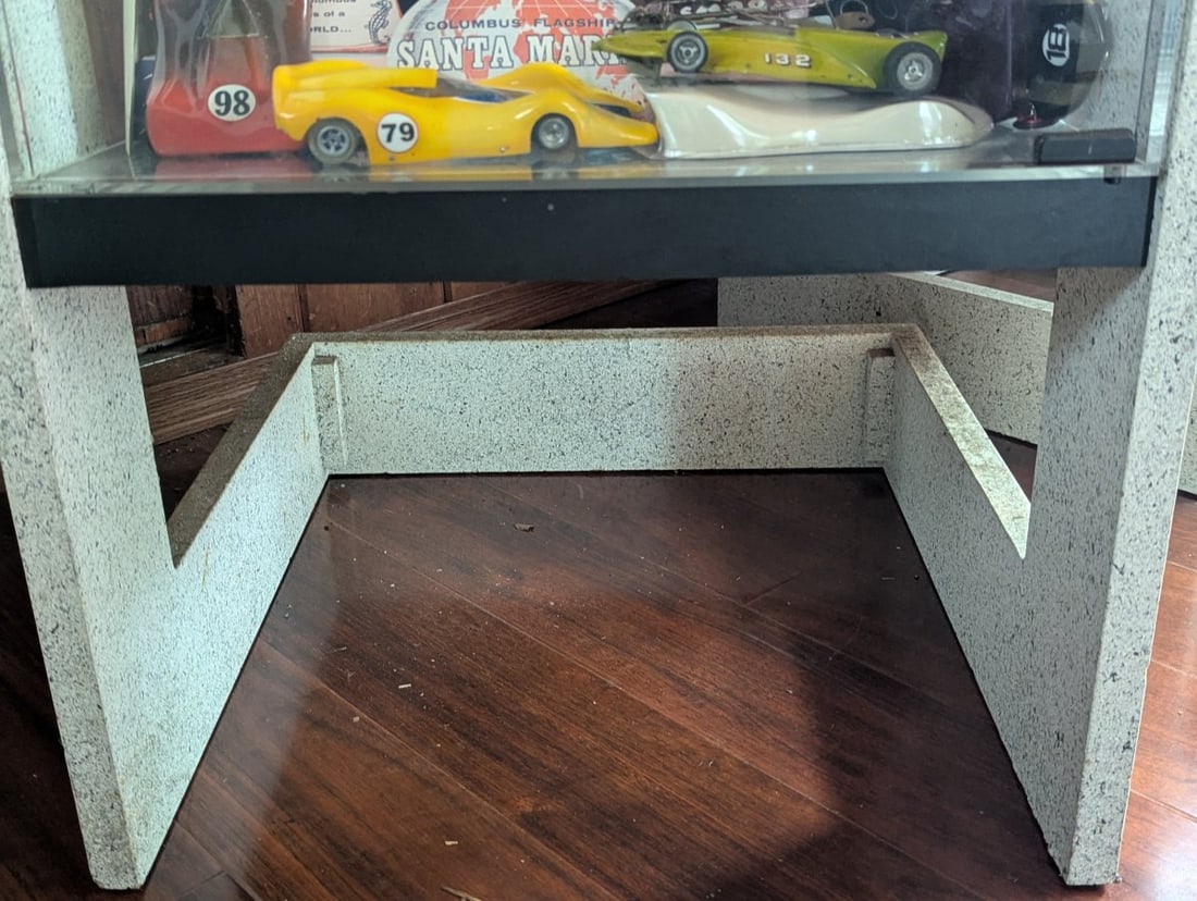 Pair of Mid Century Postmodern Z-Frame Display Cabinets with Plexiglass Cubes - 6