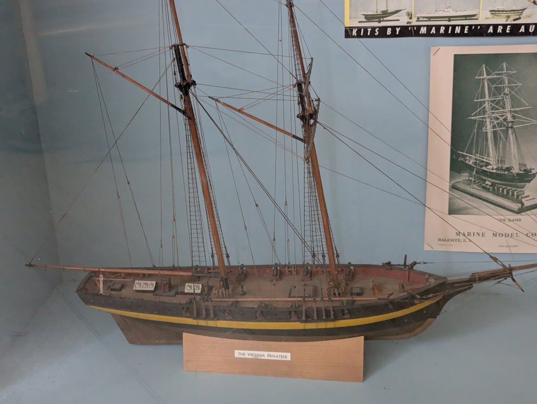 Rare Marine Model Co Vintage Store Display Case with Ship Models Maritime Collectibles - 6