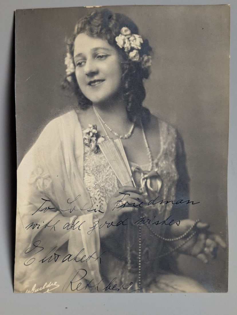 Elisabeth Rethberg Autographed Apelda Studio Photograph Collectible Opera Memorabilia: **Important** Please read below description on how to avoid high shipping costs. Capture a piece of operatic history with this stunning autographed photograph of renowned soprano Elisabeth Rethberg,