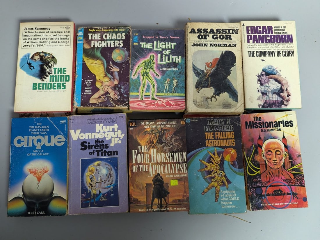 Large Collection of 68 Vintage Science Fiction Paperback Books by Great Authors - 3