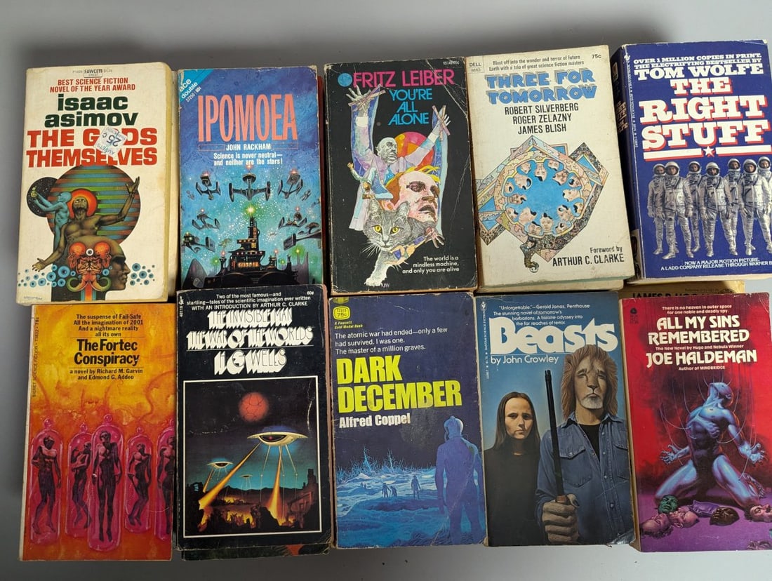 Large Collection of 68 Vintage Science Fiction Paperback Books by Great Authors - 6