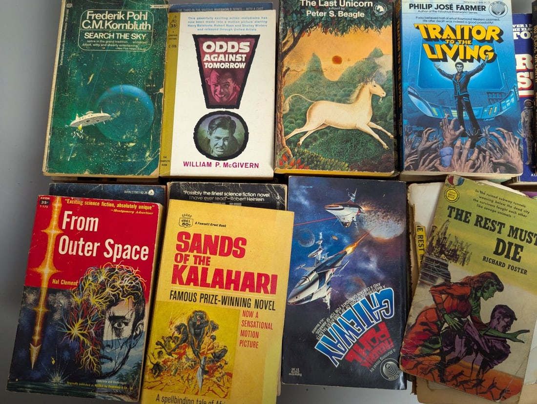 Large Collection of 68 Vintage Science Fiction Paperback Books by Great Authors - 8