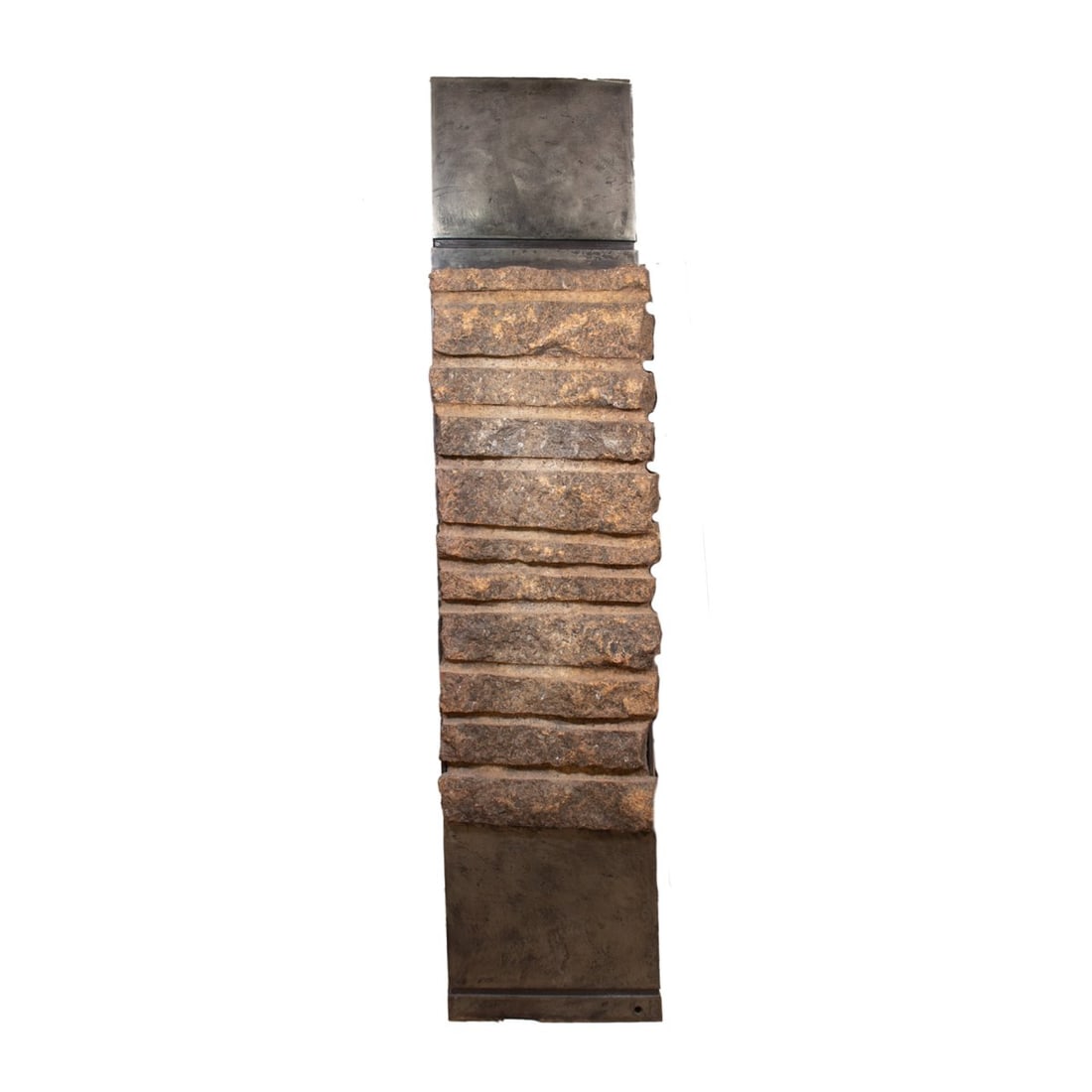 Mark Stasz Contemporary Steel Mahogany Granite Sculpture Stunning Art Piece: **Important** Please read below description on how to avoid high shipping costs. This remarkable sculpture by renowned artist Mark Stasz were constructed from thick plate steel, dated 1980 Chicago Tan