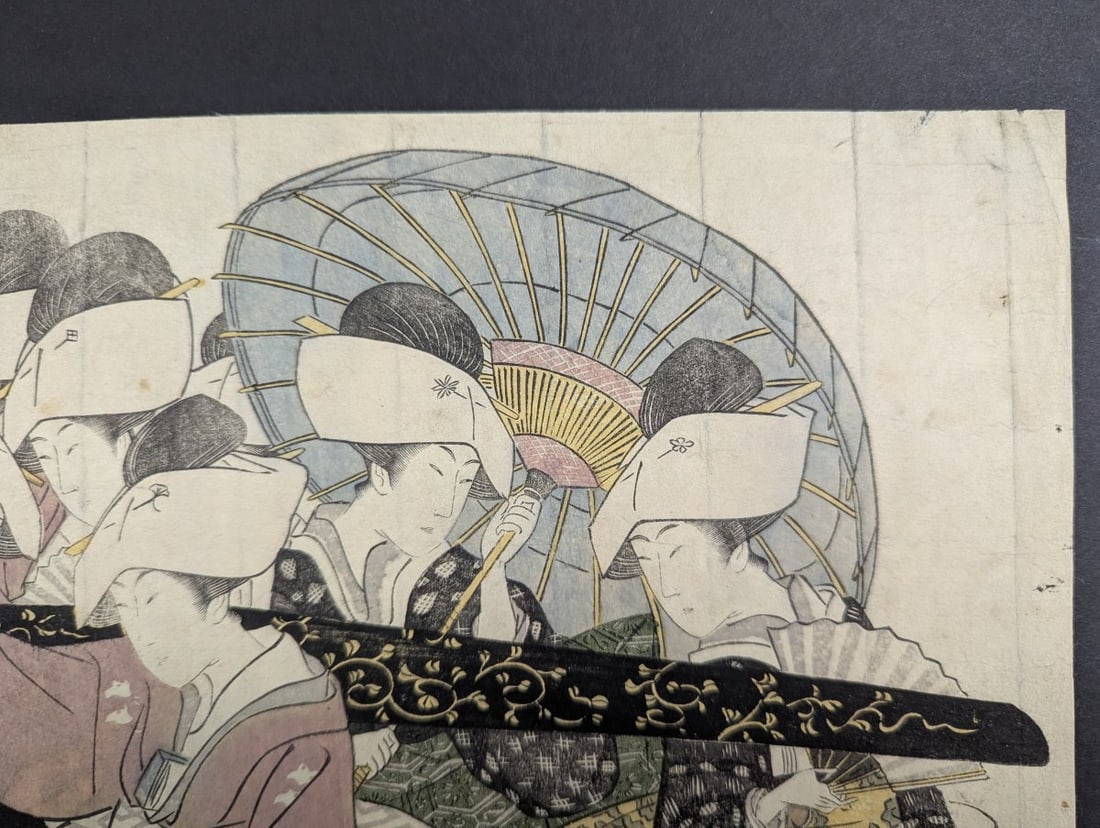 Original 18th Century Japanese Woodblock Print by Utagawa Toyokuni I, Courtesans - 3