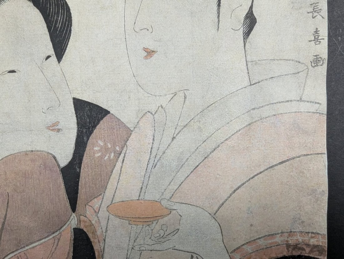 Original 18th Century Japanese Woodblock Print by Momikawa ChÅ�ki - 5