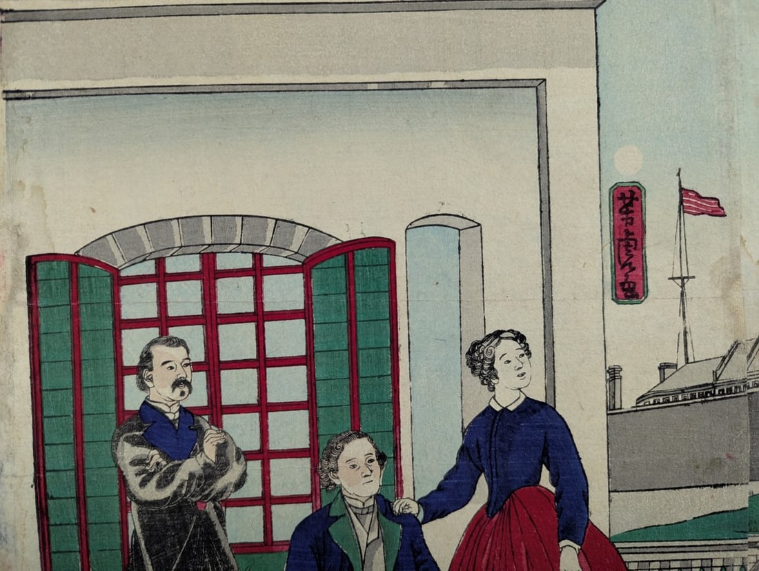 Utagawa Yoshitora Japanese Woodblock Print Diptych, original 19th century, Incomplete Triptych - 5